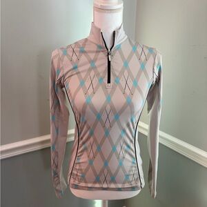 Arista Equestrian Quarter Zip Sun Shirt – Argyle Print
Size XS